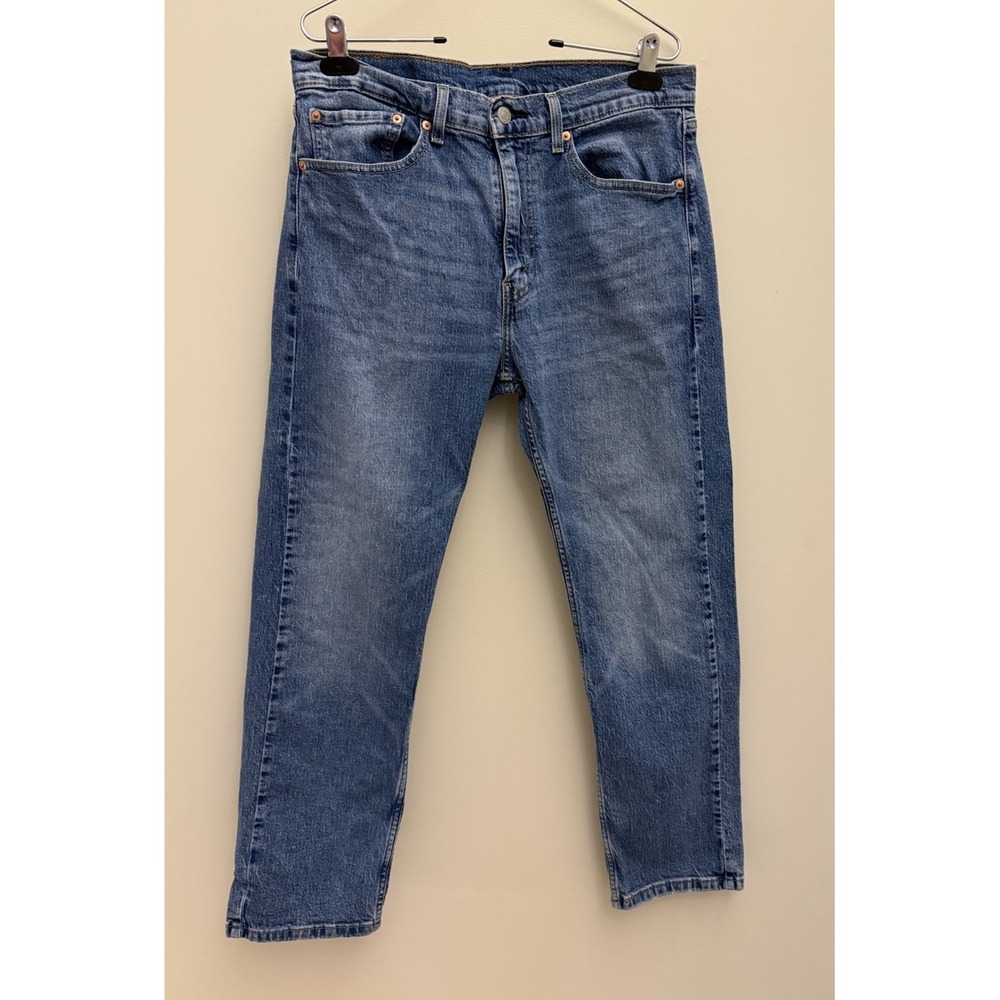 Levi Strauss Levi's 505 Jeans Regular Fit Blue Denim Straight‎ Leg Mens 34x30